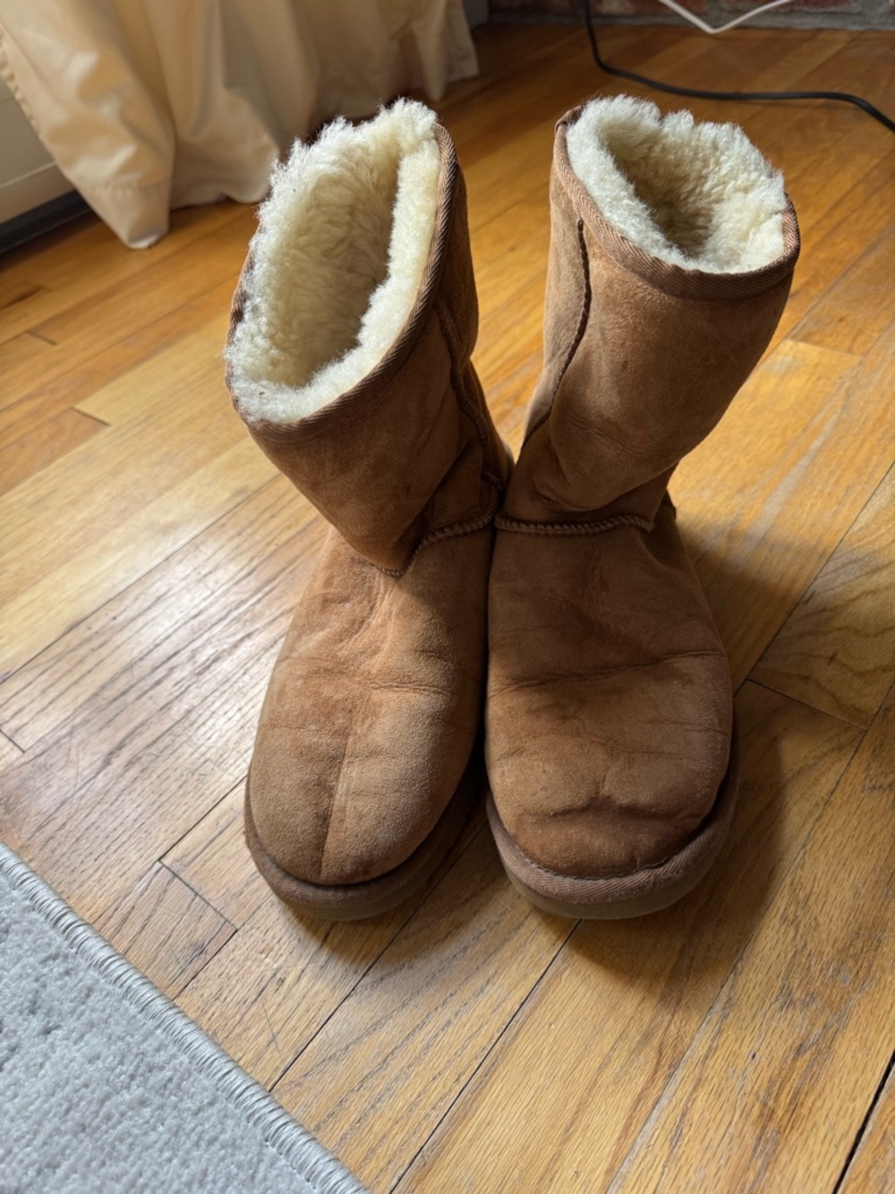 UGG Chestnut Suede Boot with Cream Shearling